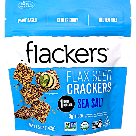 Flackers Flax Seed Crackers - Sea Salt